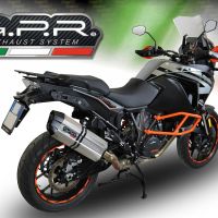 GPR exhaust compatible with  Ktm LC 8 Super Adventure 1290 - S - R - T 2017-2020, Sonic Titanium, Homologated legal slip-on exhaust including removable db killer and link pipe 