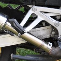 GPR exhaust compatible with  Honda Africa Twin NXR - XRV 750 Rd04  1990-1992, Trioval, Homologated legal slip-on exhaust including removable db killer and link pipe 