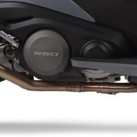 GPR exhaust compatible with  Kymco Ak 550 2017-2020, GP Evo4 Poppy, Homologated legal full system exhaust, including removable db killer and catalyst 