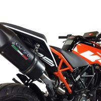 GPR exhaust compatible with  Ktm Duke 125 2017-2020, Furore Evo4 Nero, Homologated legal slip-on exhaust including removable db killer, link pipe and catalyst 