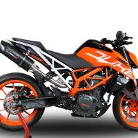 GPR exhaust compatible with  Ktm Rc 390 2017-2020, Furore Evo4 Nero, Homologated legal slip-on exhaust including removable db killer, link pipe and catalyst 