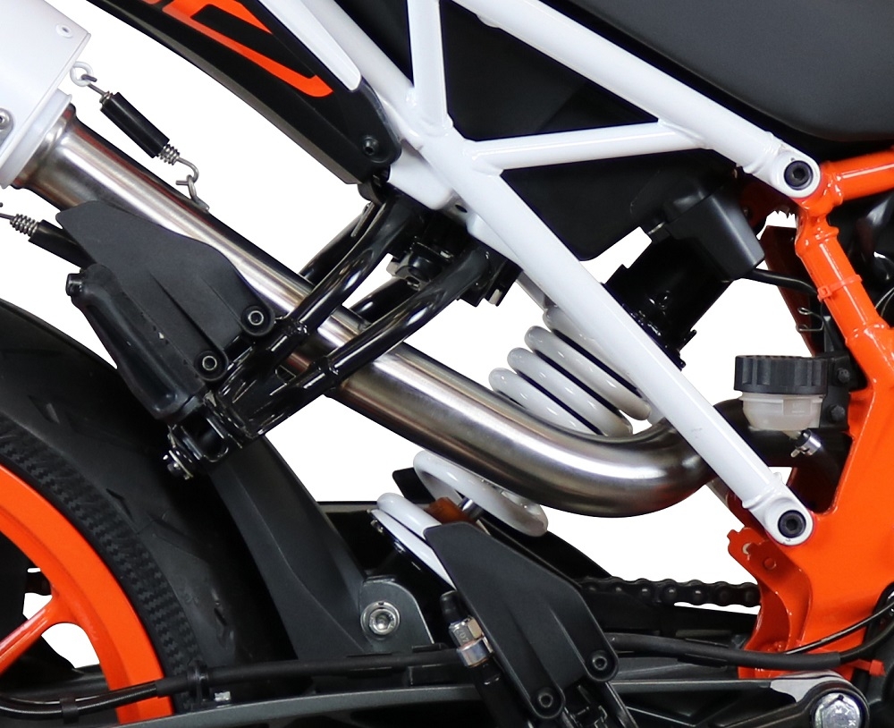 GPR exhaust compatible with  Ktm Duke 250 2017-2020, Furore Evo4 Nero, Homologated legal slip-on exhaust including removable db killer, link pipe and catalyst 