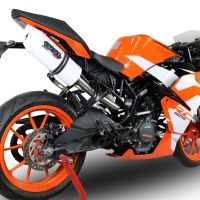 GPR exhaust compatible with  Ktm Rc 125 2017-2020, Albus Evo4, Slip-on exhaust legal for UK and non-EU markets including link pipe and removable db killer 