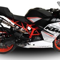 GPR exhaust compatible with  Ktm Rc 390 2015-2016, Deeptone Inox, Homologated legal slip-on exhaust including removable db killer, link pipe and catalyst 