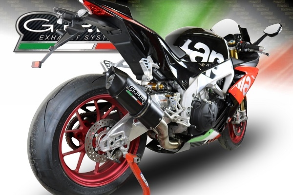 GPR exhaust compatible with  Aprilia Tuono 1100 V4 Rr 2017-2020, Furore Nero, Homologated legal slip-on exhaust including removable db killer, link pipe and catalyst 