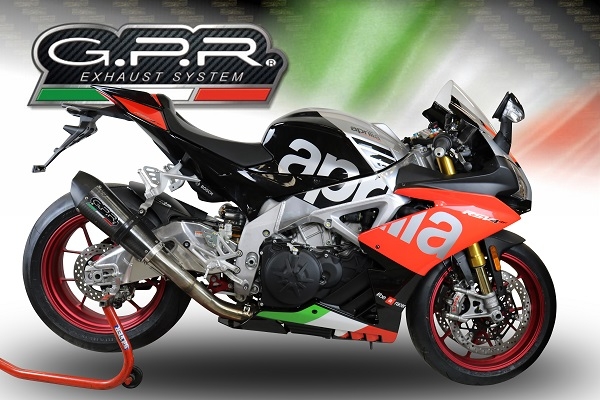 GPR exhaust compatible with  Aprilia Rsv4 1100 Racing Factory 2019-2020, GP Evo4 Poppy, Homologated legal slip-on exhaust including removable db killer, link pipe and catalyst 