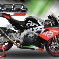 GPR exhaust compatible with  Aprilia Rsv4 1100 Racing Factory 2019-2020, GP Evo4 Poppy, Homologated legal slip-on exhaust including removable db killer, link pipe and catalyst 