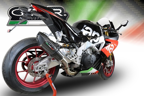 GPR exhaust compatible with  Aprilia Rsv4 1100 Racing Factory 2019-2020, GP Evo4 Poppy, Homologated legal slip-on exhaust including removable db killer, link pipe and catalyst 