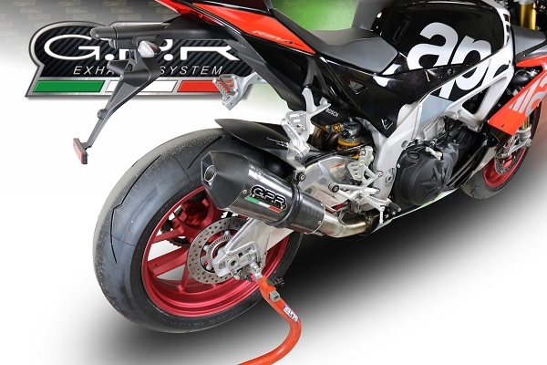 GPR exhaust compatible with  Aprilia Rsv4 1100 Racing Factory 2019-2020, GP Evo4 Poppy, Homologated legal slip-on exhaust including removable db killer, link pipe and catalyst 