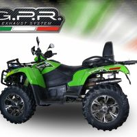 GPR exhaust compatible with  Artic Cat Trv 700 2013-2014, Deeptone Atv, Homologated legal slip-on exhaust including removable db killer and link pipe 