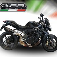 GPR exhaust compatible with  Mv Agusta Brutale 1090 R-RR  2010-2016, Furore Nero, Homologated legal slip-on exhaust including removable db killer and link pipe 