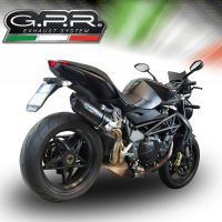 GPR exhaust compatible with  Mv Agusta Brutale 1090 R-RR  2010-2016, Furore Nero, Homologated legal slip-on exhaust including removable db killer and link pipe 