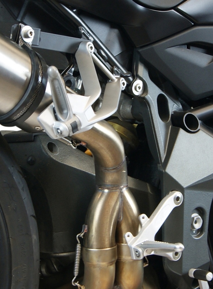 GPR exhaust compatible with  Mv Agusta Brutale 990 R 2010-2011, M3 Titanium Natural, Homologated legal slip-on exhaust including removable db killer and link pipe 