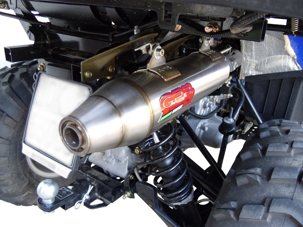 GPR exhaust compatible with  Polaris Sportsman 800 X2 2007-2010  2007-2010, Deeptone Atv, Homologated legal slip-on exhaust including removable db killer and link pipe 