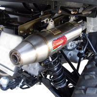 GPR exhaust compatible with  Polaris Sportsman 800 X2 2007-2010  2007-2010, Deeptone Atv, Homologated legal slip-on exhaust including removable db killer and link pipe 