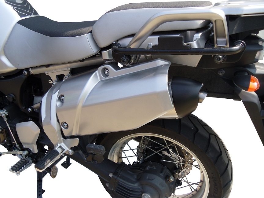 GPR exhaust compatible with  Yamaha Xt 1200 Z Supertenere 2017-2020, GP Evo4 Poppy, Homologated legal slip-on exhaust including removable db killer and link pipe 