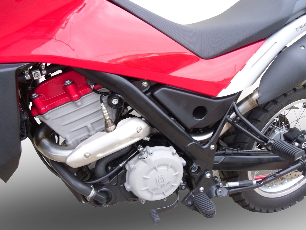 GPR exhaust compatible with  Husqvarna TERRA - STRADA TR 650  2013-2015, Albus Ceramic, Homologated legal full system exhaust, including removable db killer and catalyst 