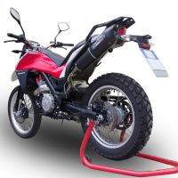 GPR exhaust compatible with  Husqvarna TERRA - STRADA TR 650  2013-2015, Furore Nero, Homologated legal full system exhaust, including removable db killer and catalyst 