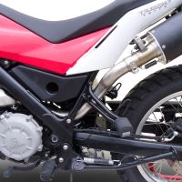 GPR exhaust compatible with  Husqvarna TERRA - STRADA TR 650  2013-2015, Furore Nero, Homologated legal full system exhaust, including removable db killer and catalyst 