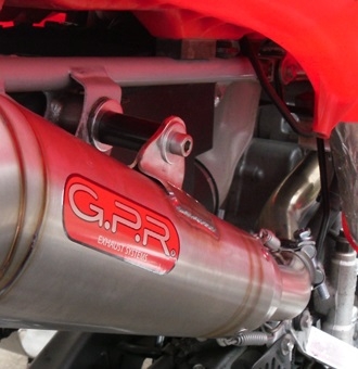 GPR exhaust compatible with  Honda Trx 400 Sportrax EX 1999-2014, Powercone Evo, Homologated legal slip-on exhaust including removable db killer and link pipe 