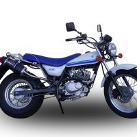 GPR exhaust compatible with  Suzuki Rv 125 Van Van 2003-2017, Furore Nero, Homologated legal slip-on exhaust including removable db killer and link pipe 