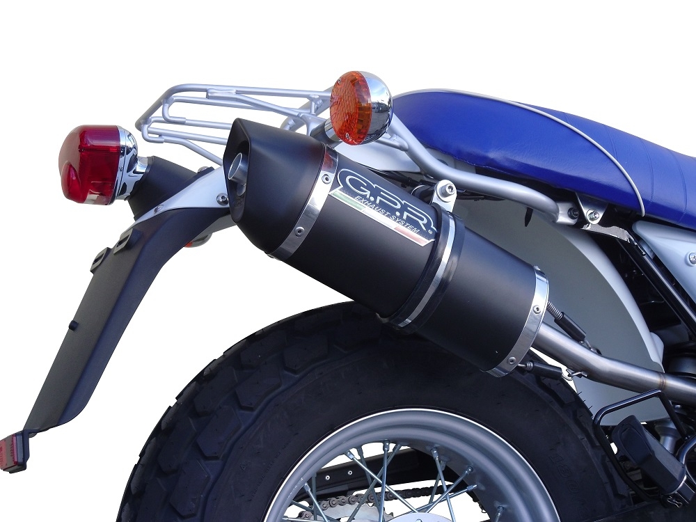 GPR exhaust compatible with  Suzuki Rv 125 Van Van 2003-2017, Furore Nero, Homologated legal slip-on exhaust including removable db killer and link pipe 