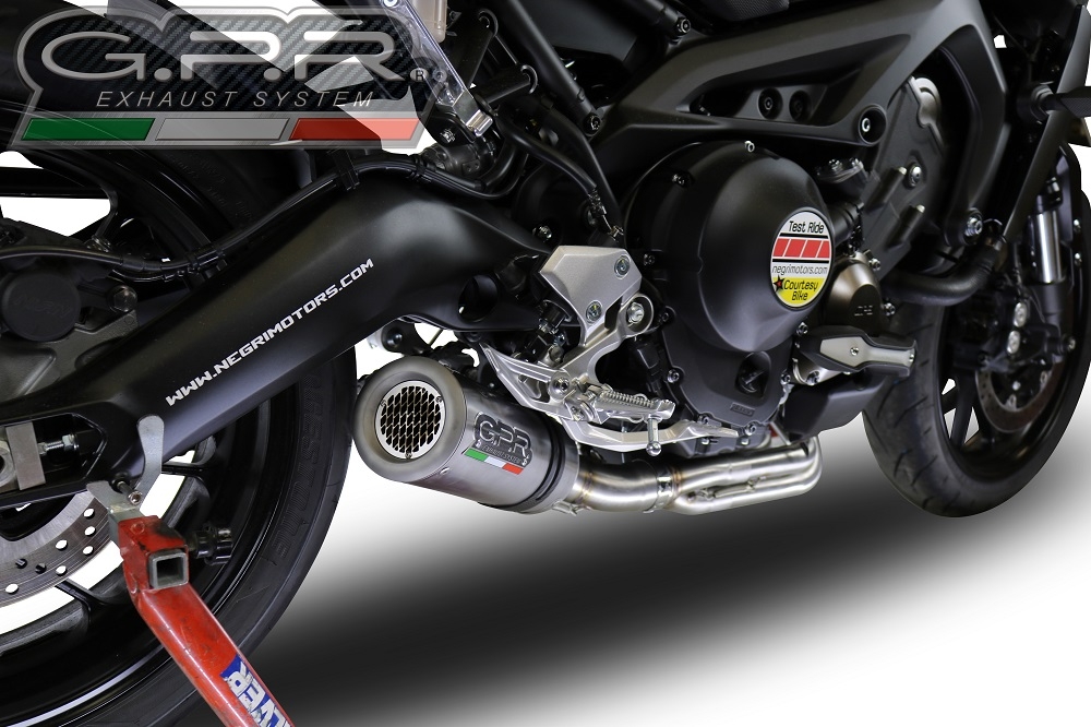 GPR exhaust compatible with  Yamaha Mt-09 Tracer 900 2017-2020, M3 Inox , full system exhaust legal for UK and non-EU countries including removable db killer 