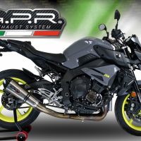 GPR exhaust compatible with  Yamaha Mt-10 2016-2024, GP Evo4 Titanium, Homologated legal Mid-full system exhaust, including removable db killer and catalyst  