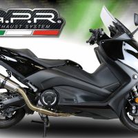 GPR exhaust compatible with  Yamaha T-Max 530 2017-2021, Gpe Ann. titanium, full system exhaust legal for UK and non-EU countries including removable db killer 