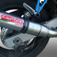 GPR exhaust compatible with  Suzuki Gsf 1200 Bandit - S 1997-2004, Deeptone Inox, Homologated legal slip-on exhaust including removable db killer and link pipe 