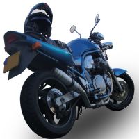 GPR exhaust compatible with  Suzuki Gsf 1200 Bandit - S 1997-2004, Deeptone Inox, Homologated legal slip-on exhaust including removable db killer and link pipe 