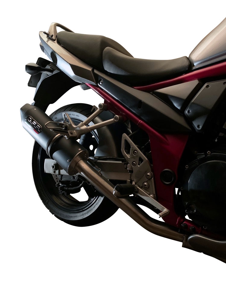 GPR exhaust compatible with  Suzuki Gsf 1200 Bandit - S  2005-2006, Furore Poppy, Homologated legal slip-on exhaust including removable db killer, link pipe and catalyst 