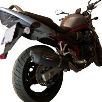 GPR exhaust compatible with  Suzuki Gsx 600 F  1998-2005, Furore Nero, Homologated legal slip-on exhaust including removable db killer and link pipe 