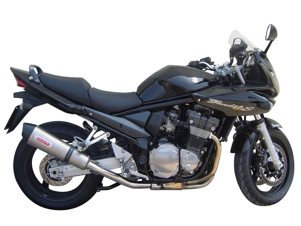 GPR exhaust compatible with  Suzuki Gsf 600 Bandit - S 1995-2005, Gpe Ann. titanium, Homologated legal slip-on exhaust including removable db killer and link pipe 