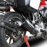 GPR exhaust compatible with  Benelli Trk 502 2021-2024, Furore Evo4 Nero, Homologated legal slip-on exhaust including removable db killer, link pipe and catalyst 