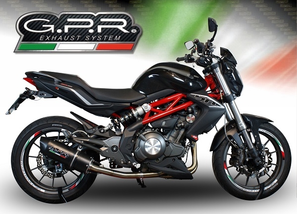 GPR exhaust compatible with  Benelli Bn 302 S 2015-2016, Furore Poppy, Homologated legal slip-on exhaust including removable db killer and link pipe 