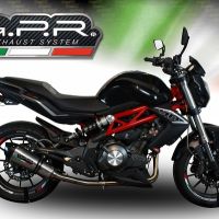 GPR exhaust compatible with  Benelli Bn 302 S 2017-2024, GP Evo4 Titanium, Homologated legal slip-on exhaust including removable db killer and link pipe 