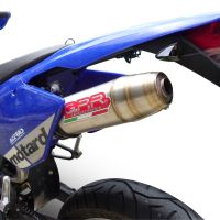 GPR exhaust compatible with  Beta RR 125 Enduro Ac 4t 2005-2009, Deeptone Inox, Homologated legal slip-on exhaust including removable db killer and link pipe 