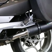 GPR exhaust compatible with  Bmw R 1200 R 2011-2014, Furore Nero, Homologated legal slip-on exhaust including removable db killer and link pipe 