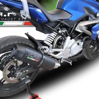 GPR exhaust compatible with  Bmw G 310 R 2022-2024, Furore Evo4 Nero, Homologated legal full system exhaust, including removable db killer and catalyst 