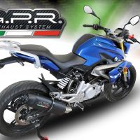 GPR exhaust compatible with  Bmw G 310 R 2022-2024, Furore Evo4 Nero, Homologated legal full system exhaust, including removable db killer and catalyst 