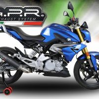 GPR exhaust compatible with  Bmw G 310 R 2017-2021, M3 Black Titanium, Homologated legal full system exhaust, including removable db killer and catalyst 