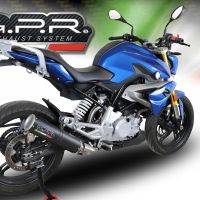 GPR exhaust compatible with  Bmw G 310 R 2017-2021, M3 Black Titanium, Homologated legal full system exhaust, including removable db killer and catalyst 