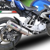 GPR exhaust compatible with  Bmw G 310 R 2022-2024, M3 Titanium Natural, Homologated legal full system exhaust, including removable db killer and catalyst 