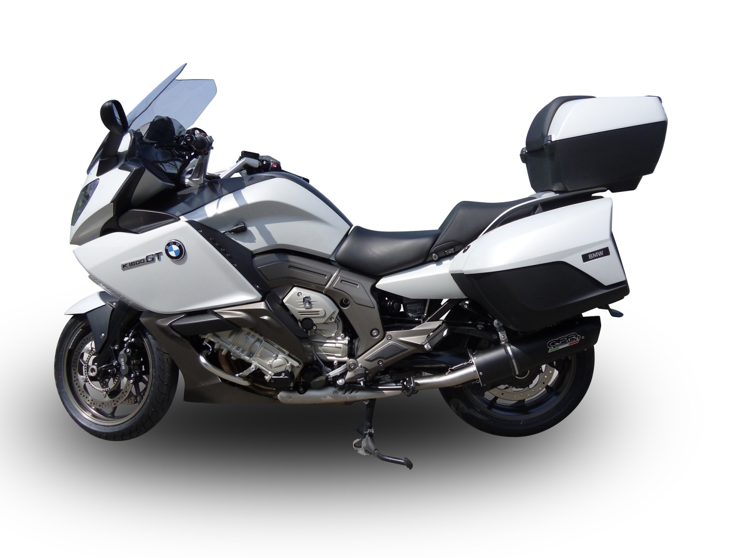 GPR exhaust compatible with  Bmw K 1600 Gt 2010-2016, Furore Poppy, Dual Homologated legal slip-on exhaust including removable db killers and link pipes 