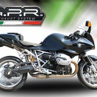 GPR exhaust compatible with  Bmw R 1200 S 2006-2008, Furore Poppy, Dual Homologated legal slip-on exhaust including removable db killers and link pipes 