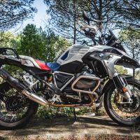 GPR exhaust compatible with  Bmw R 1250 Gs -Adventure 2021-2024, M3 Black Titanium, Homologated legal slip-on exhaust including removable db killer and link pipe 