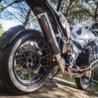 GPR exhaust compatible with  Bmw R 1250 Gs -Adventure 2021-2024, M3 Black Titanium, Homologated legal slip-on exhaust including removable db killer and link pipe 