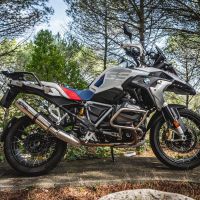 GPR exhaust compatible with  Bmw R 1250 Gs -Adventure 2021-2024, M3 Inox , Homologated legal slip-on exhaust including removable db killer and link pipe 