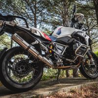 GPR exhaust compatible with  Bmw R 1250 Gs -Adventure 2021-2024, M3 Inox , Homologated legal slip-on exhaust including removable db killer and link pipe 